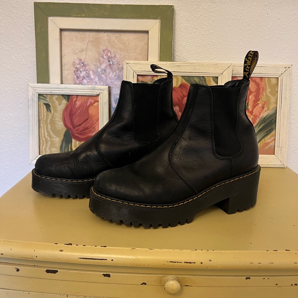 Dr. Martens Black Platform Ankle Boots